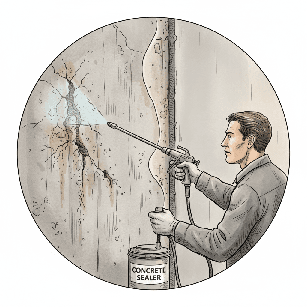 Concrete Sealer Spray Process: Make Old Walls New